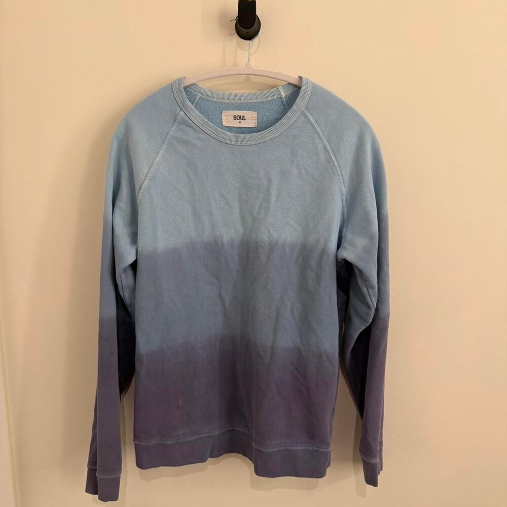 unisex/men's-sized SOULCYCLE blue tones/ombré sweatshirt [M]